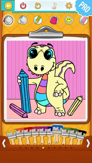 恐龙 著色本 PRO - 儿童填色画 色遊戲游戏截图