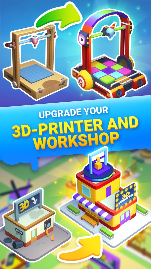 Screenshot of Idle 3D Printer - Garage business tycoon