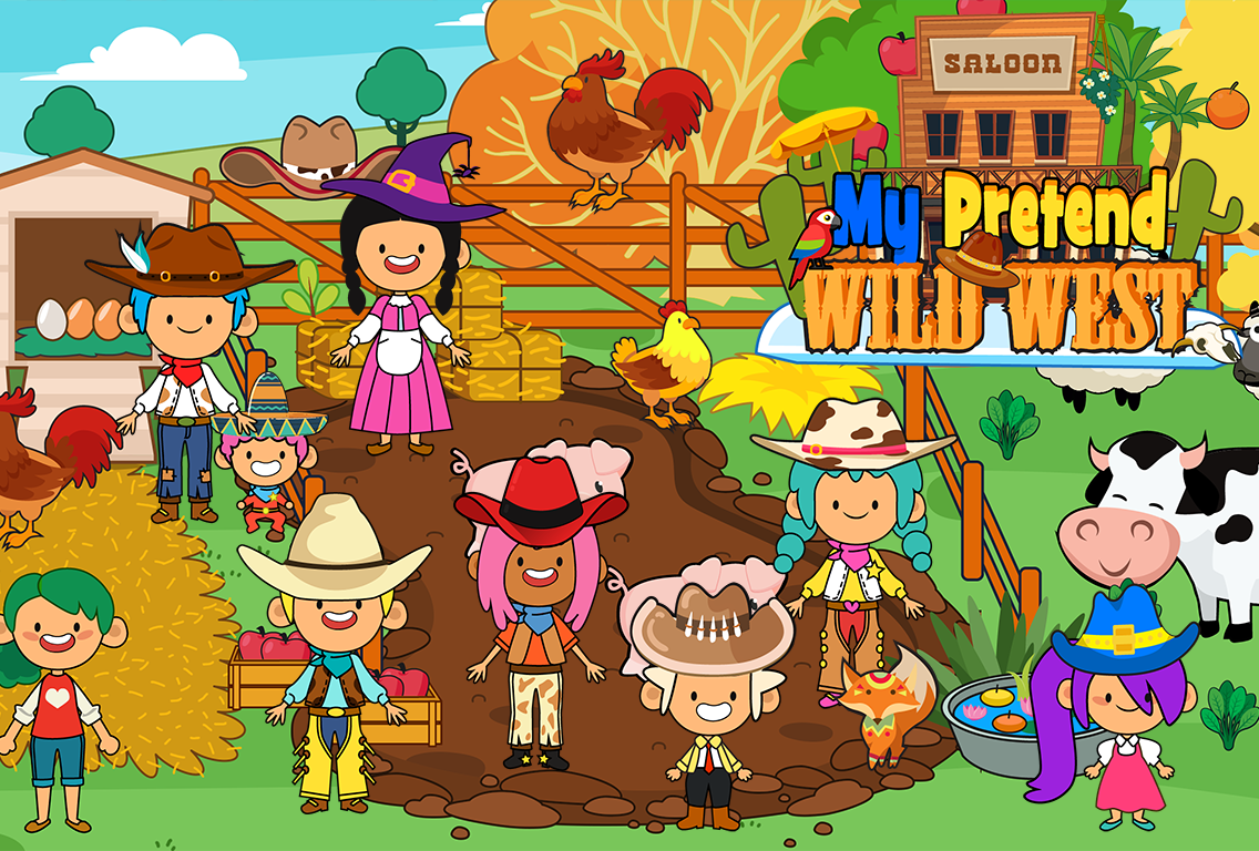 My Pretend Wild West - Cowboy & Cowgirl Kids Games游戏截图