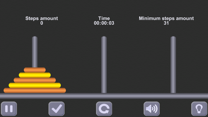 The Tower of Hanoi. (ad-free)游戏截图