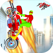 Flying Bike War Robot Shooter