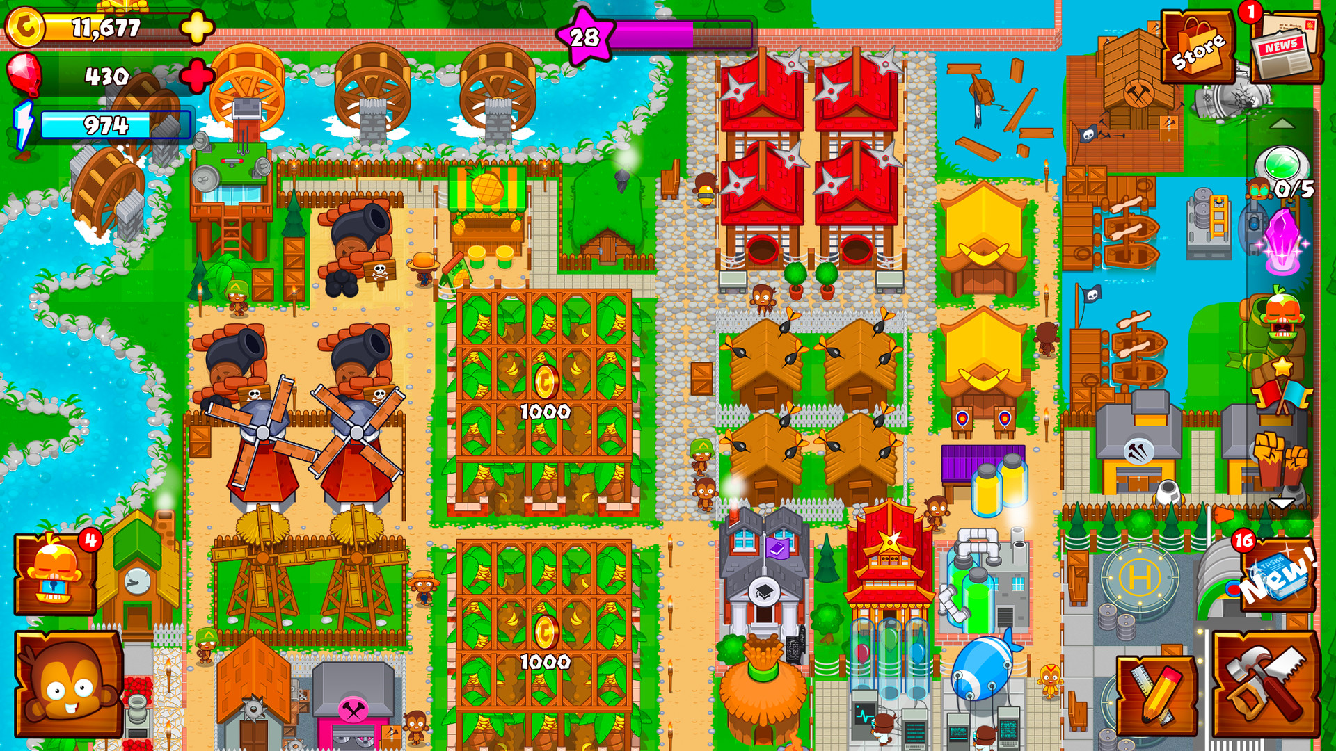 Bloons Monkey City游戏截图
