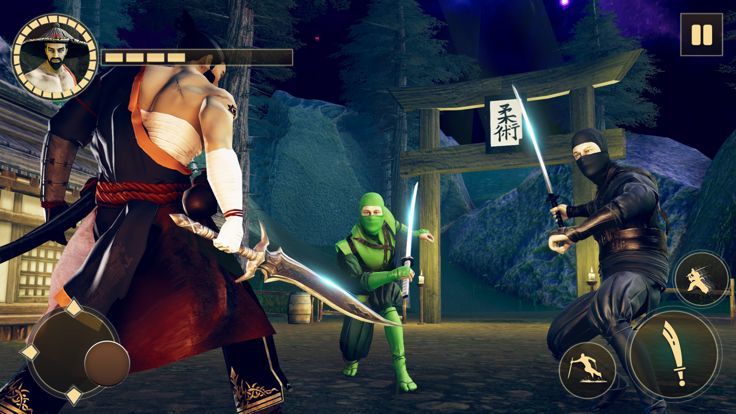 武士 战士 - 忍者 刺客 格斗游戏游戏截图