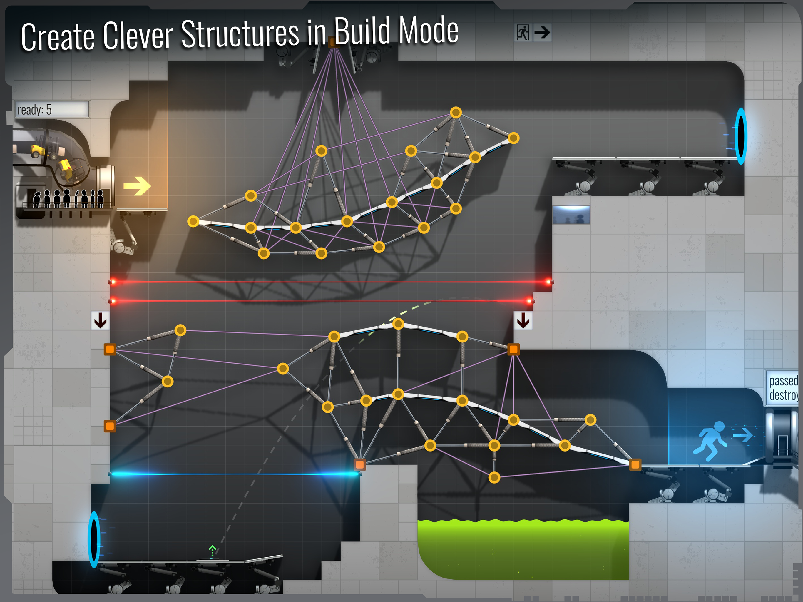 桥梁工程师：传送门（Bridge Constructor: Portal）截图