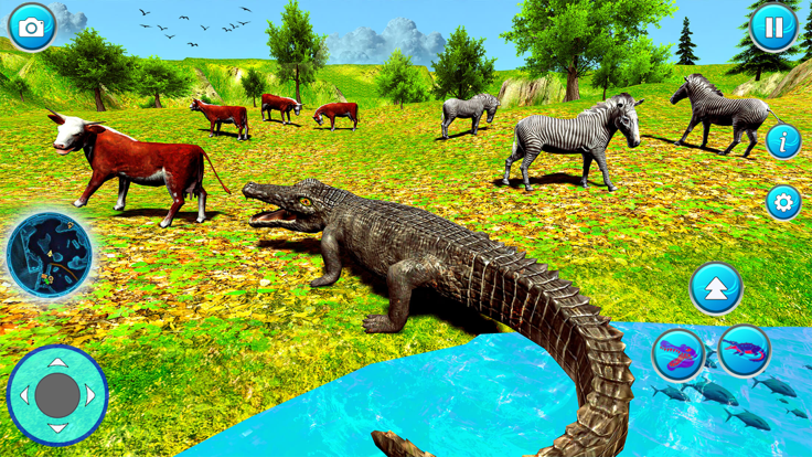 Crocodile Attack Wild Sim Game游戏截图
