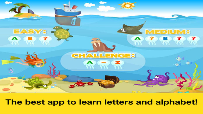Letter quiz • Alphabet School & ABC Games 4 Kids游戏截图
