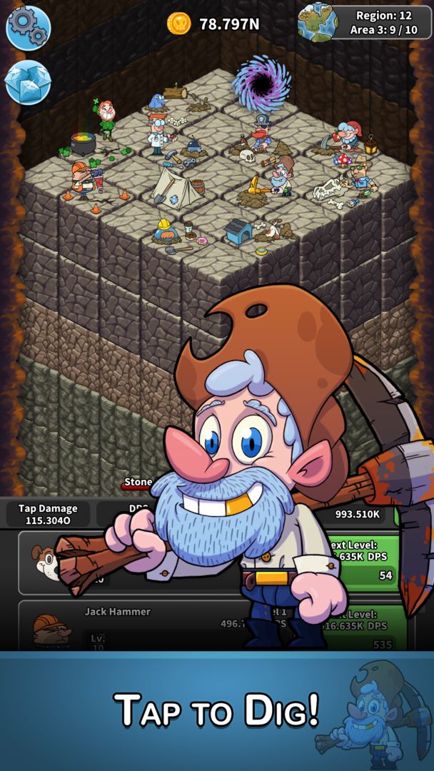Tap Tap Dig - Idle Clicker Game游戏截图