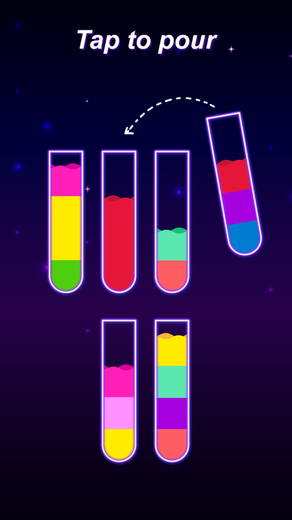 Water Sort Glow: Color Sort游戏截图