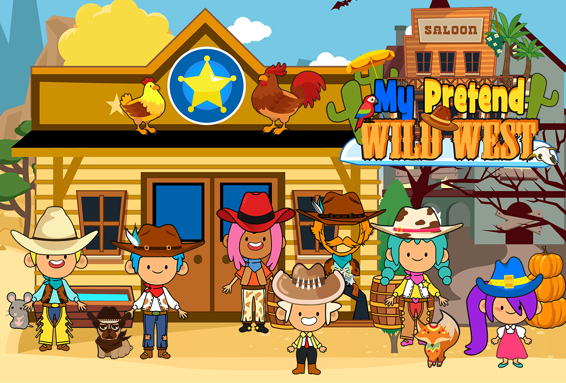 My Pretend Wild West - Cowboy & Cowgirl Kids Games游戏截图