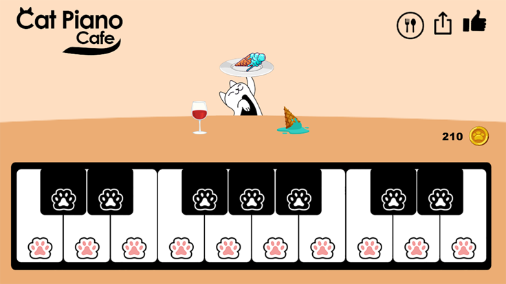 Cat Piano Cafe: Cute Cat Games游戏截图