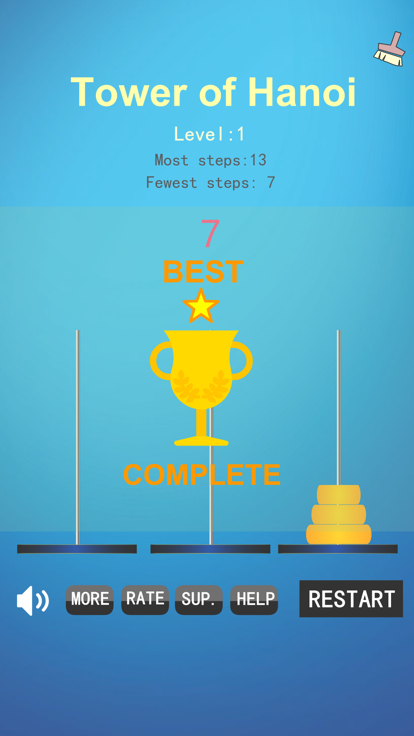 Tower of Hanoi Game Puzzle游戏截图