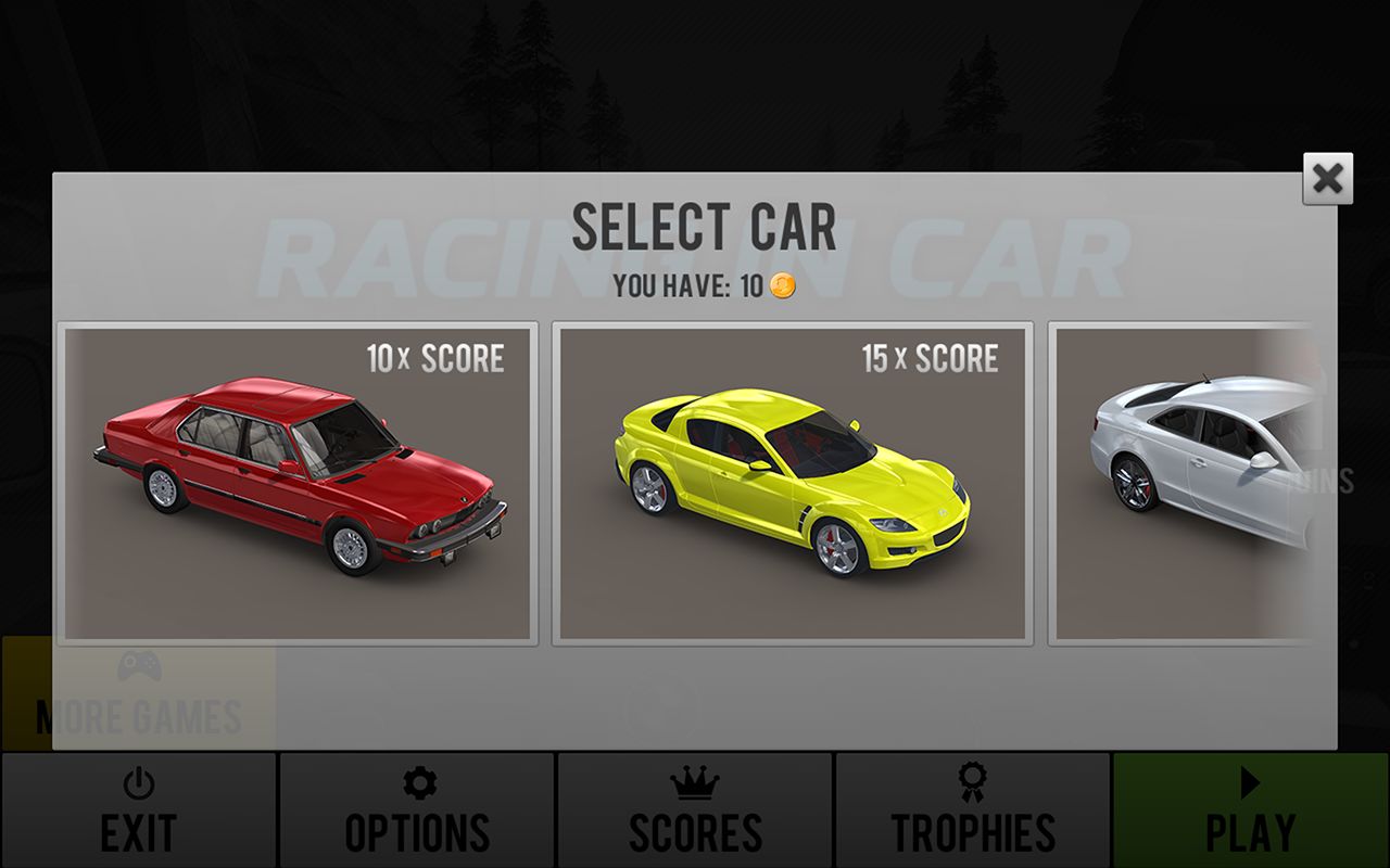 Screenshot of Racing in Car