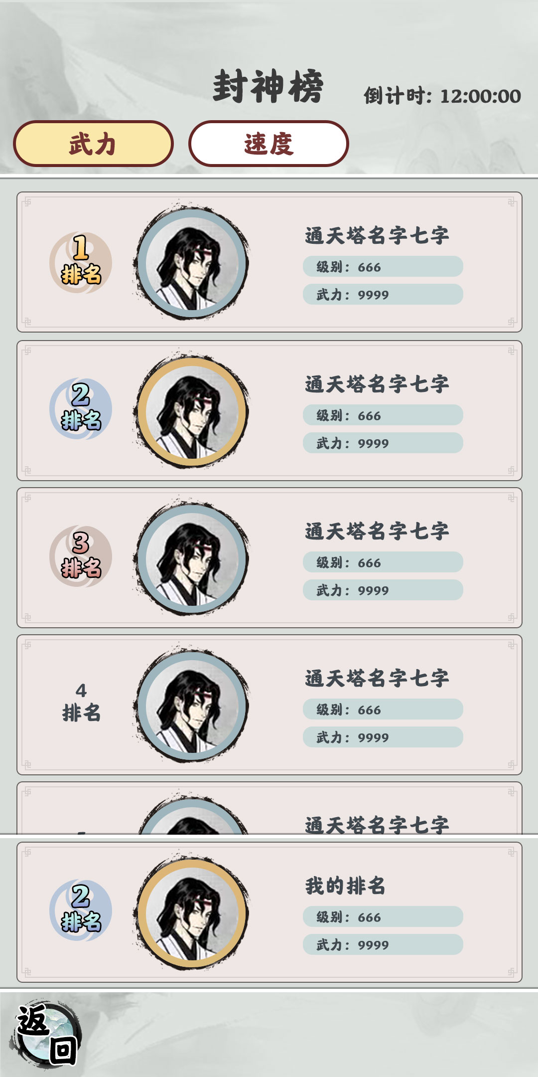 新增双周封神榜