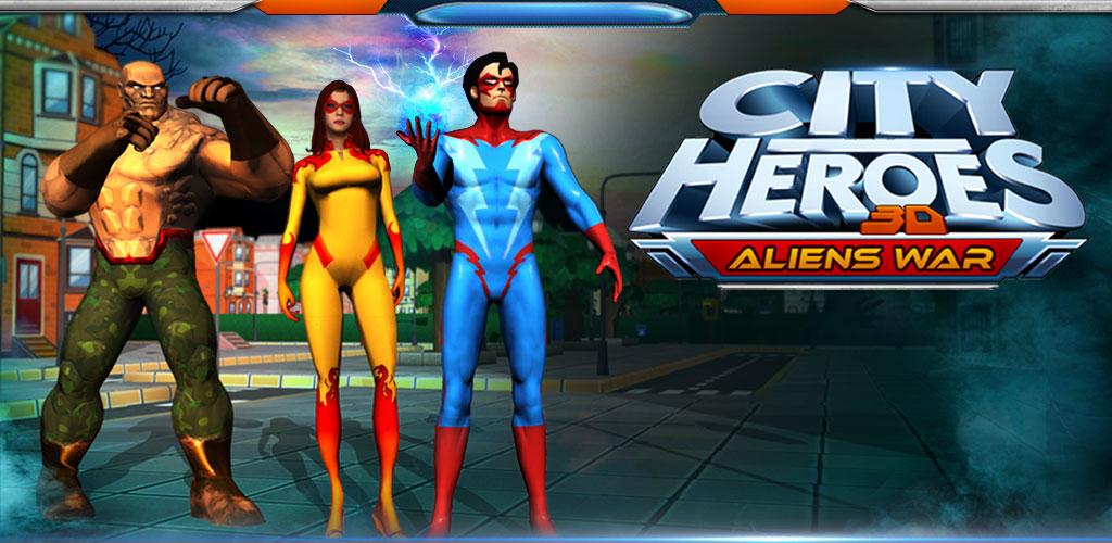 City Heroes 3D: Aliens War游戏截图