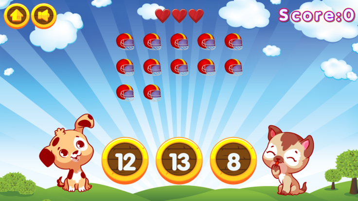 一年级数学游戏为孩子 : 计数 加成 减法 : 教育游戏的孩子们游戏截图