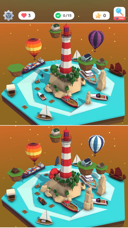 Differences 3D Hidden objects游戏截图