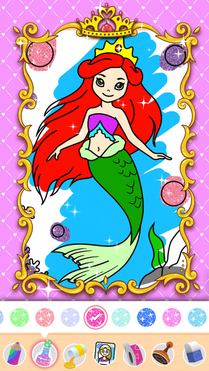 公主 上色 游戏游戏截图