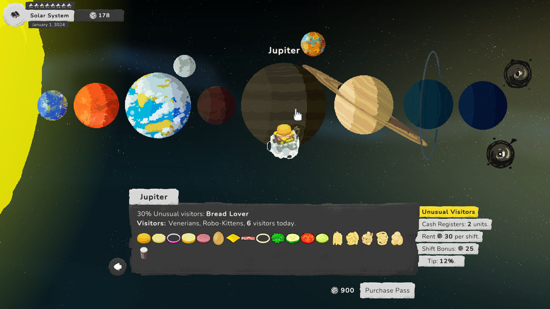 Galaxy Burger游戏截图