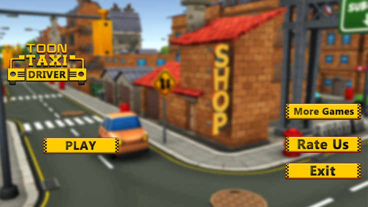 Blocky Taxi Drive Simulator 3D游戏截图