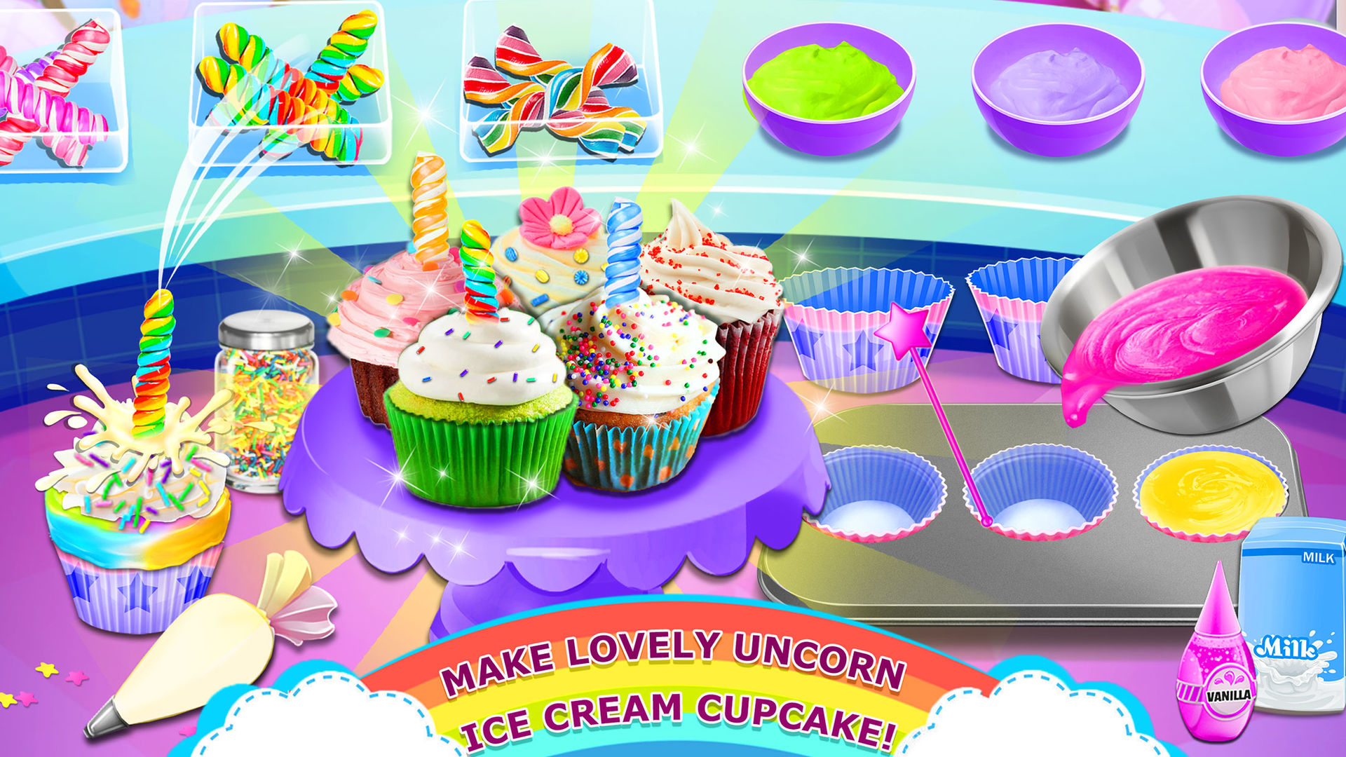 Screenshot of Rainbow Ice Cream - Unicorn Party Food Maker