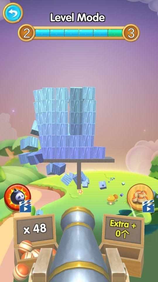Screenshot of Fire Cannon - Amaze Knock Stack Ball 3D game