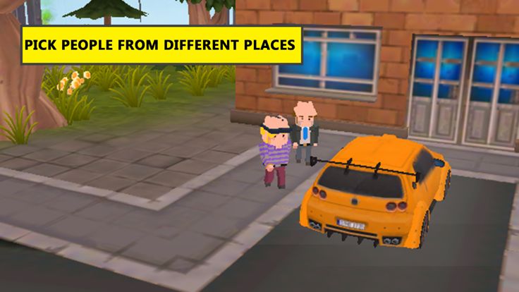Blocky Taxi Drive Simulator 3D游戏截图