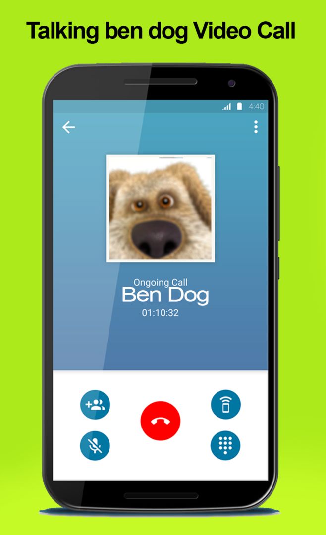 Screenshot of Call simulator for talking ben dog