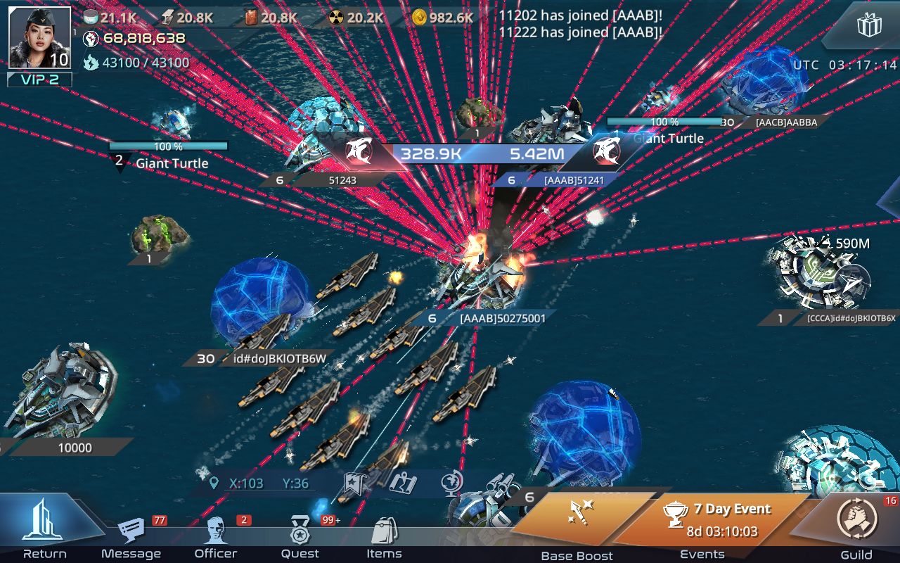 Screenshot of Sea Fortress - Epic War of Fleets