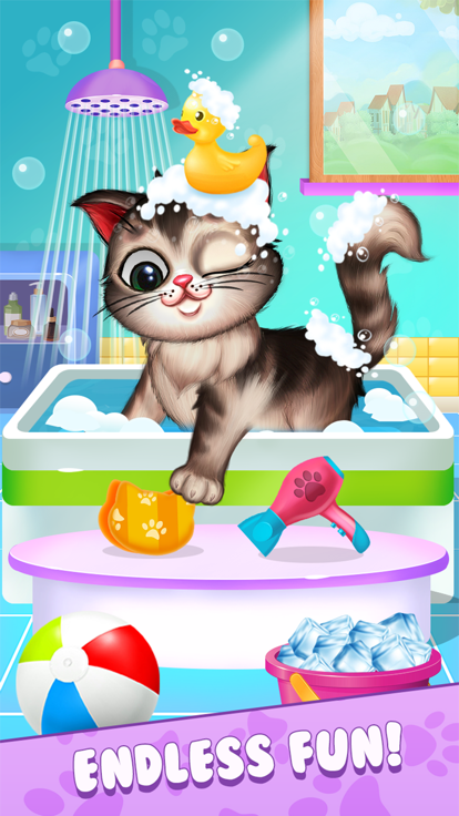 My Fluffy Kitty: Pet Care Game游戏截图
