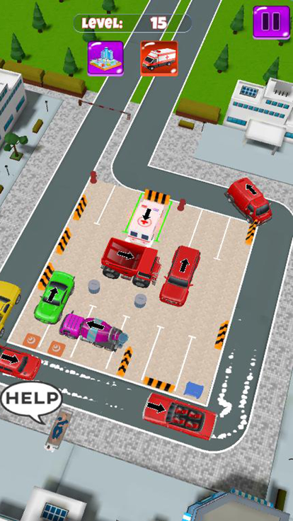 Ambulance Parking Jam游戏截图