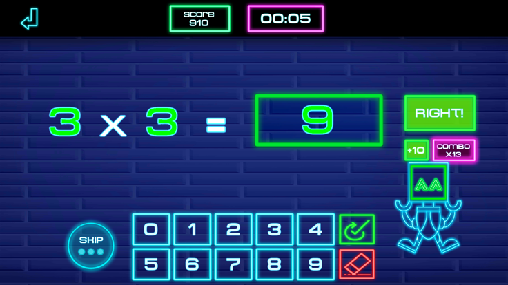 Math-E Premium: Times tables游戏截图