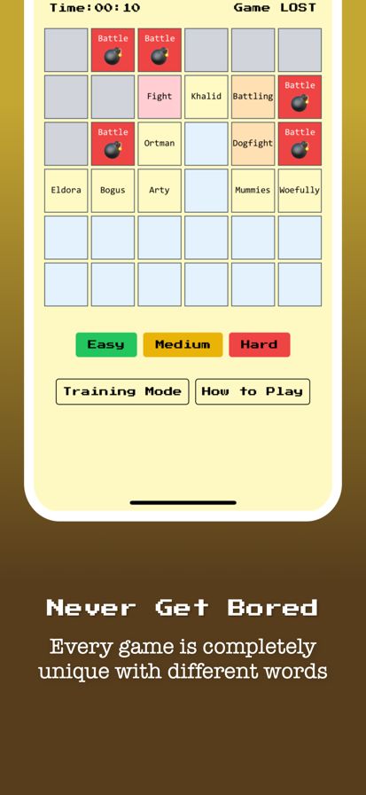 WordSweeper - Minesweeper Game游戏截图
