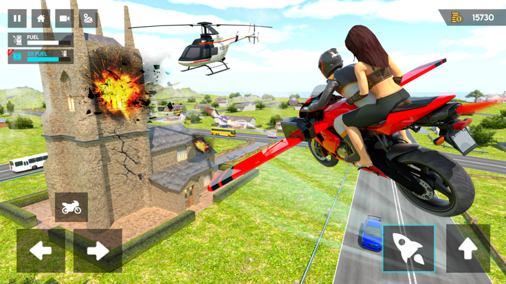 Flying Motorbike Driving Sim游戏截图