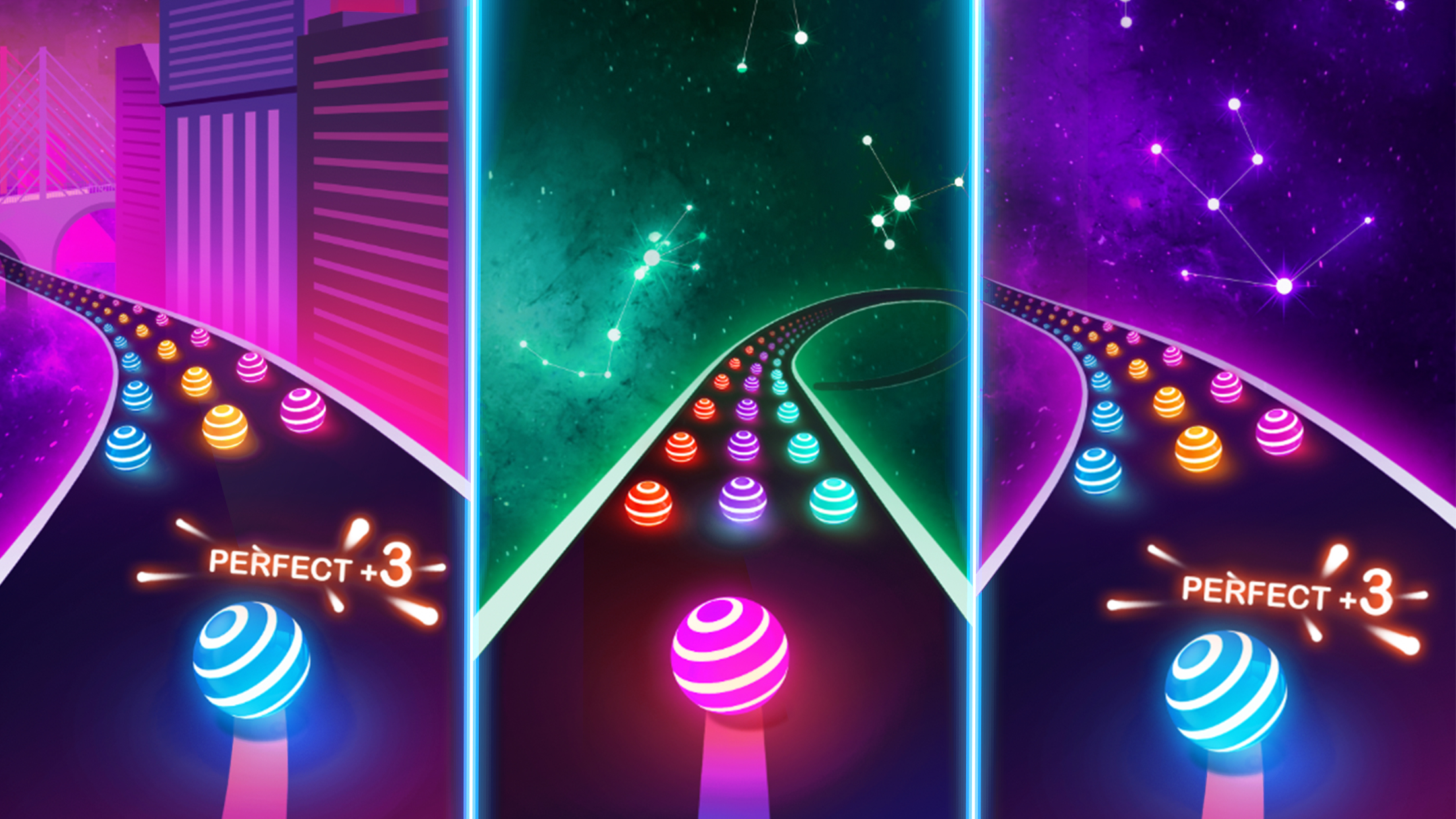 炫彩公路: 彩球跑!游戏截图