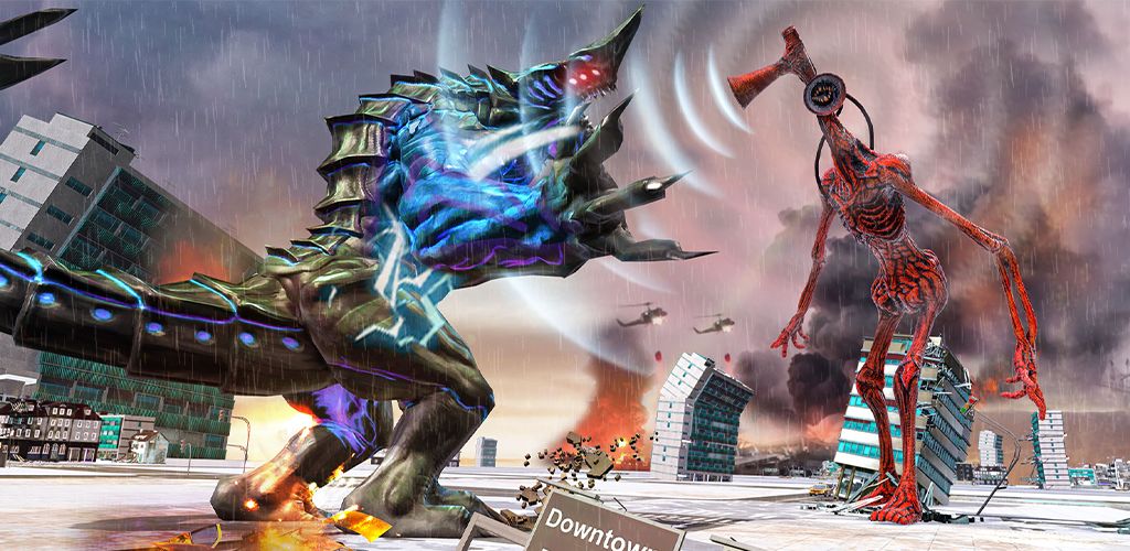 Monster Smash City - Godzilla vs Siren Head