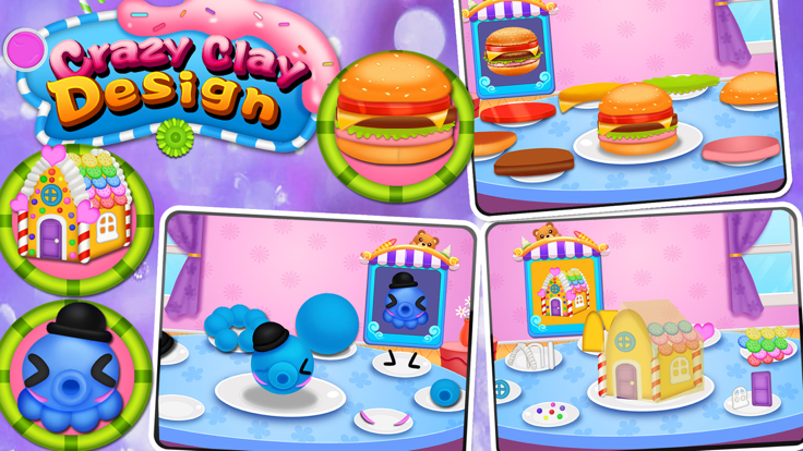 动手做 － 欢乐粘土设计汉堡房子和章鱼游戏截图
