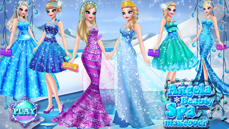安吉拉公主冰雪化妆水疗和打扮游戏截图