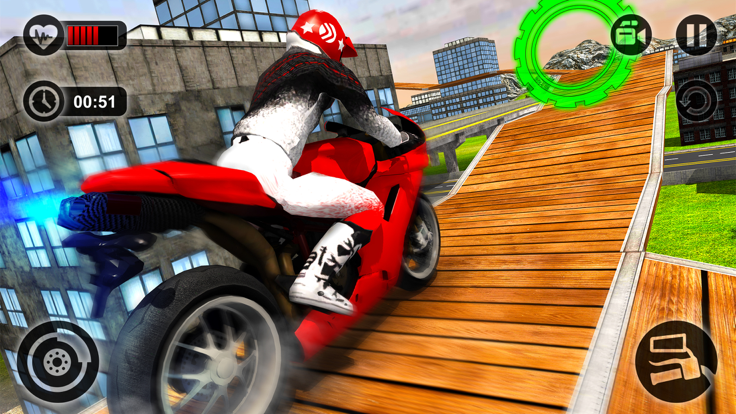 Rooftop Motorbike Rider - Furious Stunts Driving游戏截图