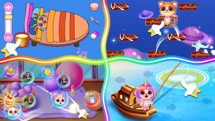 可爱宠物护理屋-女孩领养照顾小动物游戏截图