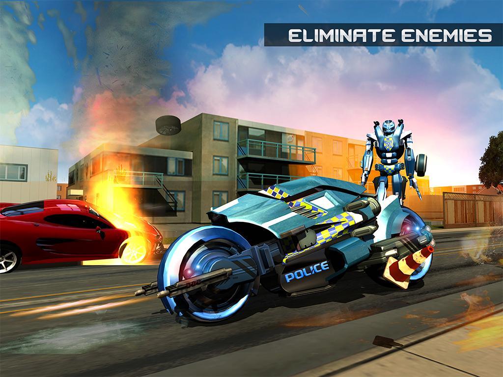 Screenshot of Police Moto Robot Superhero