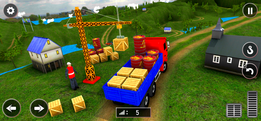 Hill Truck Driving: Cargo Game游戏截图