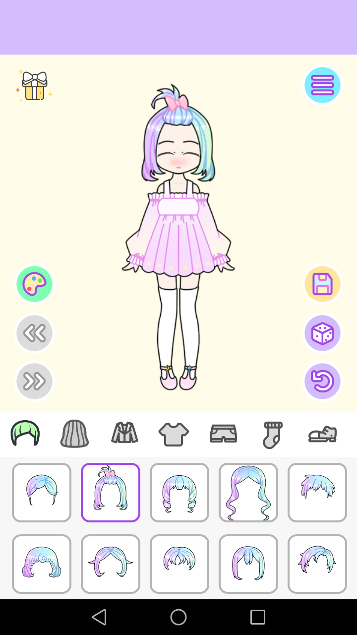 粉彩女孩换装软件游戏截图