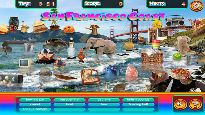 Hidden Objects California Beaches & Ocean Puzzle游戏截图