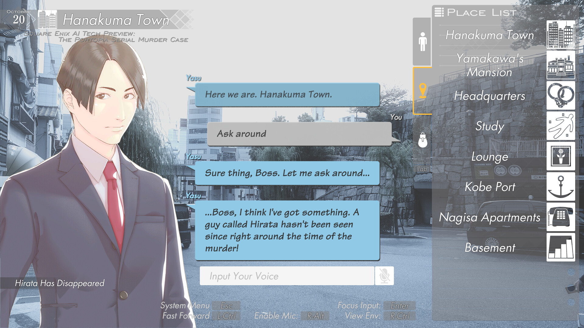SQUARE ENIX AI Tech Preview: THE PORTOPIA SERIAL MURDER CASE游戏截图
