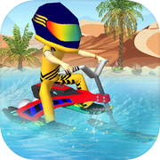 moto冲浪者蹒跚学步 - 3d moto冲浪者孩子赛跑icon