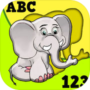 Kids shape puzzle animals alphabet & colorsicon