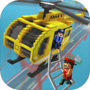 Blocky Helicopter City Heroes