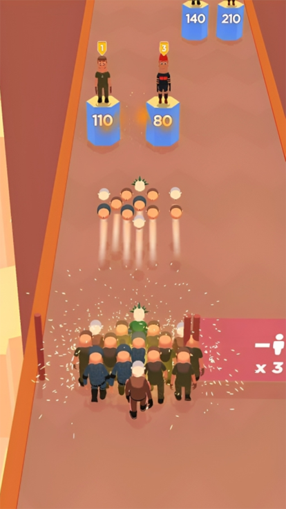 Idle Merge Angry Runner Guys游戏截图