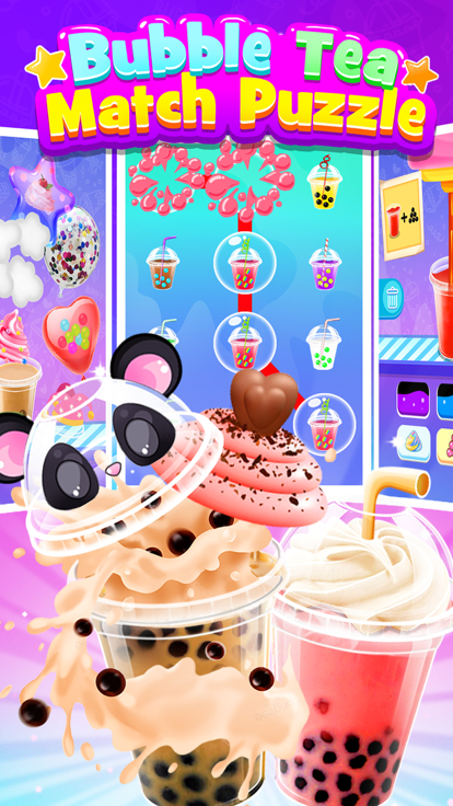 Bubble Tea Match Puzzle游戏截图