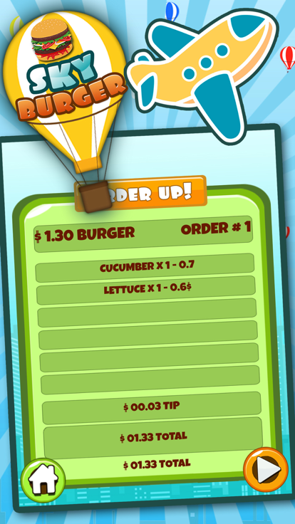 Sky Burger Mania Restaurant : Sky High Burger Tower a Burger maker game游戏截图
